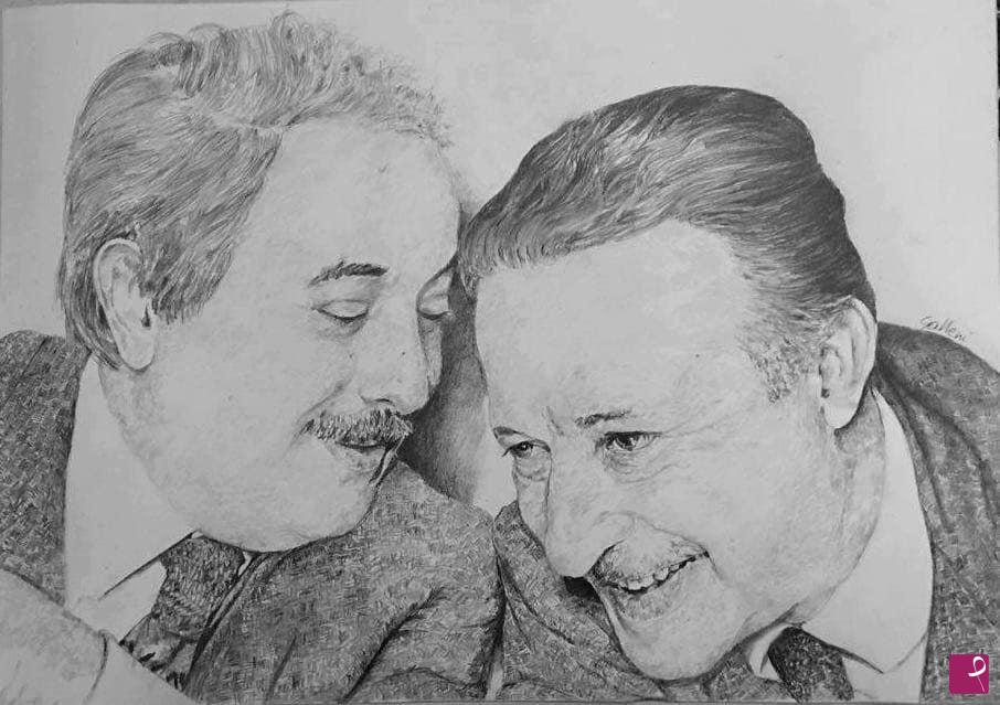 quadri in vendita online - Oltre il coraggio - Omaggio a Falcone e Borsellino