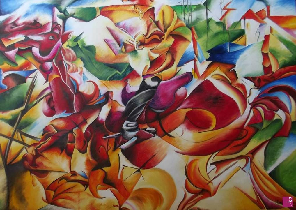 quadri in vendita online - Omaggio a Boccioni 