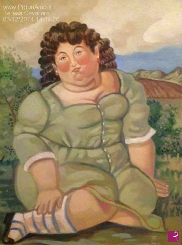 quadri in vendita online - Omaggio a Botero 4