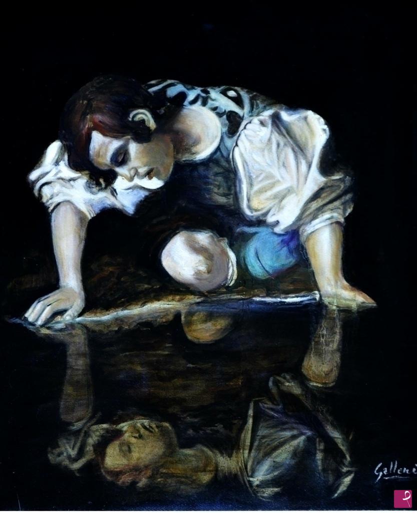 quadri in vendita online - Omaggio a Caravaggio Il mio Narciso