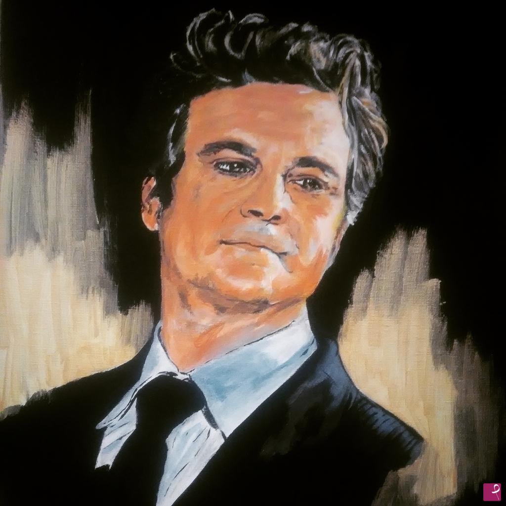 quadri in vendita online - Omaggio a Colin Firth