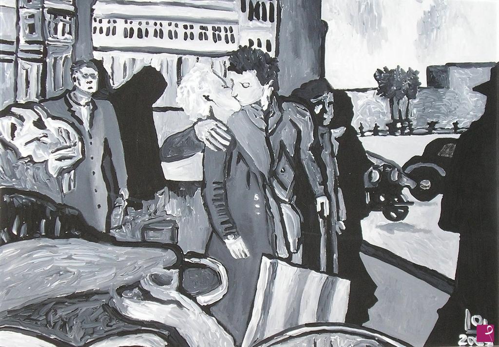 quadri in vendita online - omaggio a Doisneau