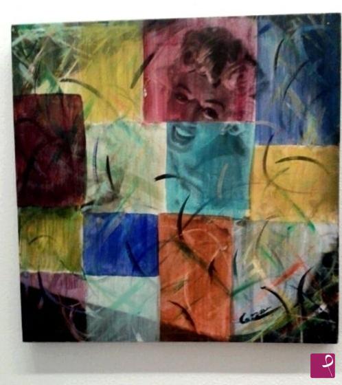 quadri in vendita online - Omaggio a Eddie Warhol  Marilyn    Cozzani   Tela pregio 30x30 Tecnica mista acrilico  Un opera di alto pregio sperimentale  Seconda di soli 10 pezzi l uno differente dall altro Pezzo unico con autentica Astrattista  Astrattista Alessandro Cozzani