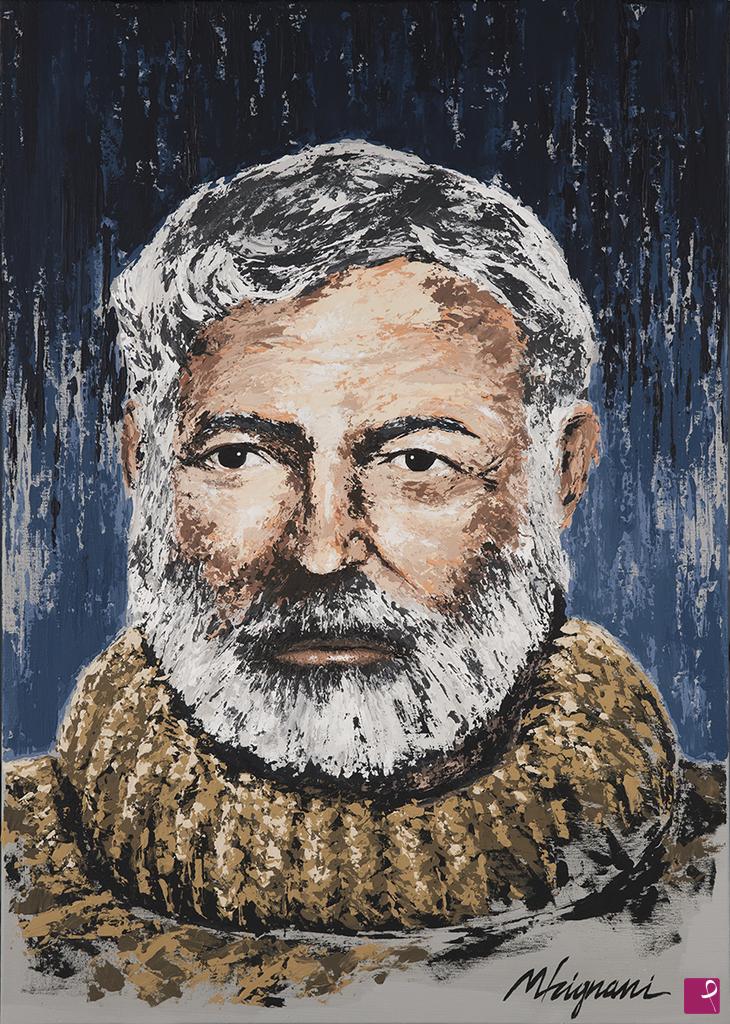 quadri in vendita online - Omaggio a Ernest Hemingway