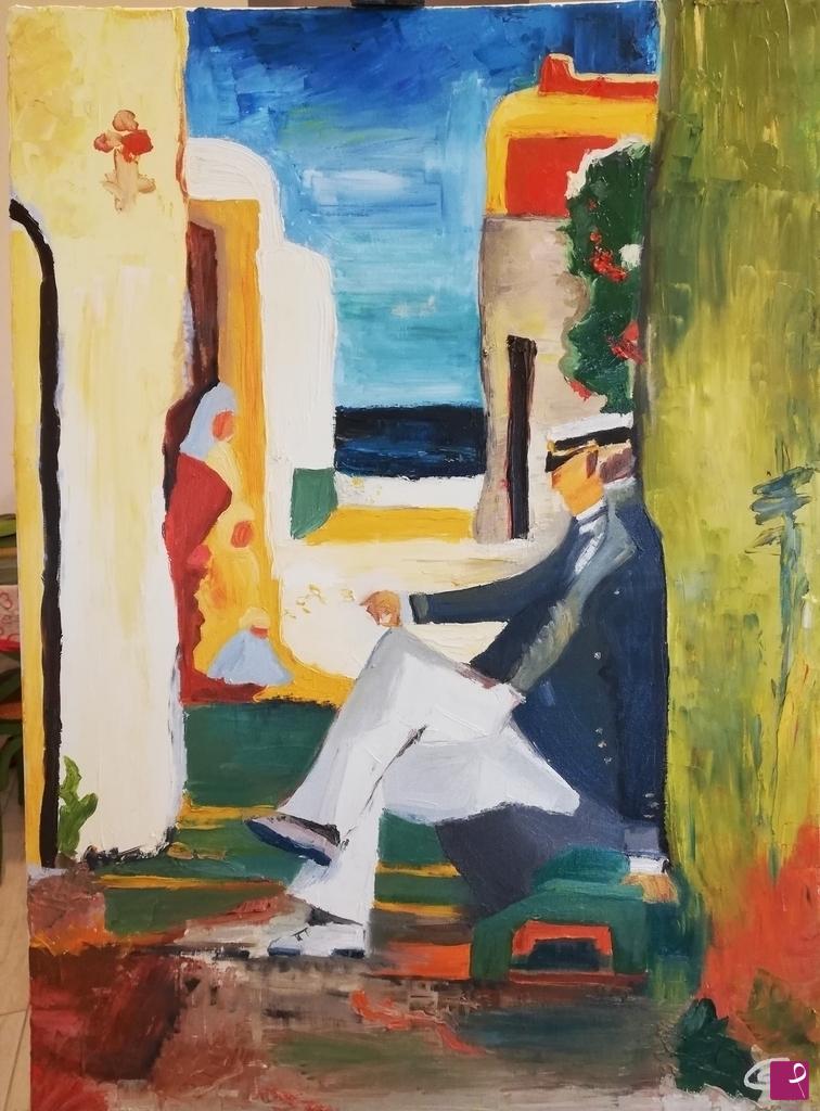 quadri in vendita online - Omaggio a Hugo Pratt, Corto Maltese