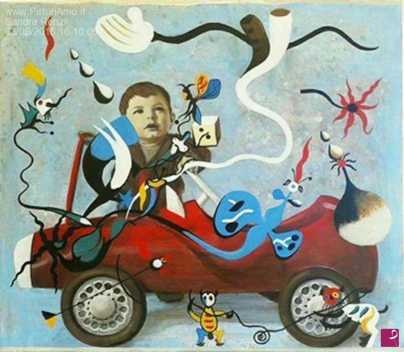 quadri in vendita online - Omaggio a Joan Miro- Energia creativa