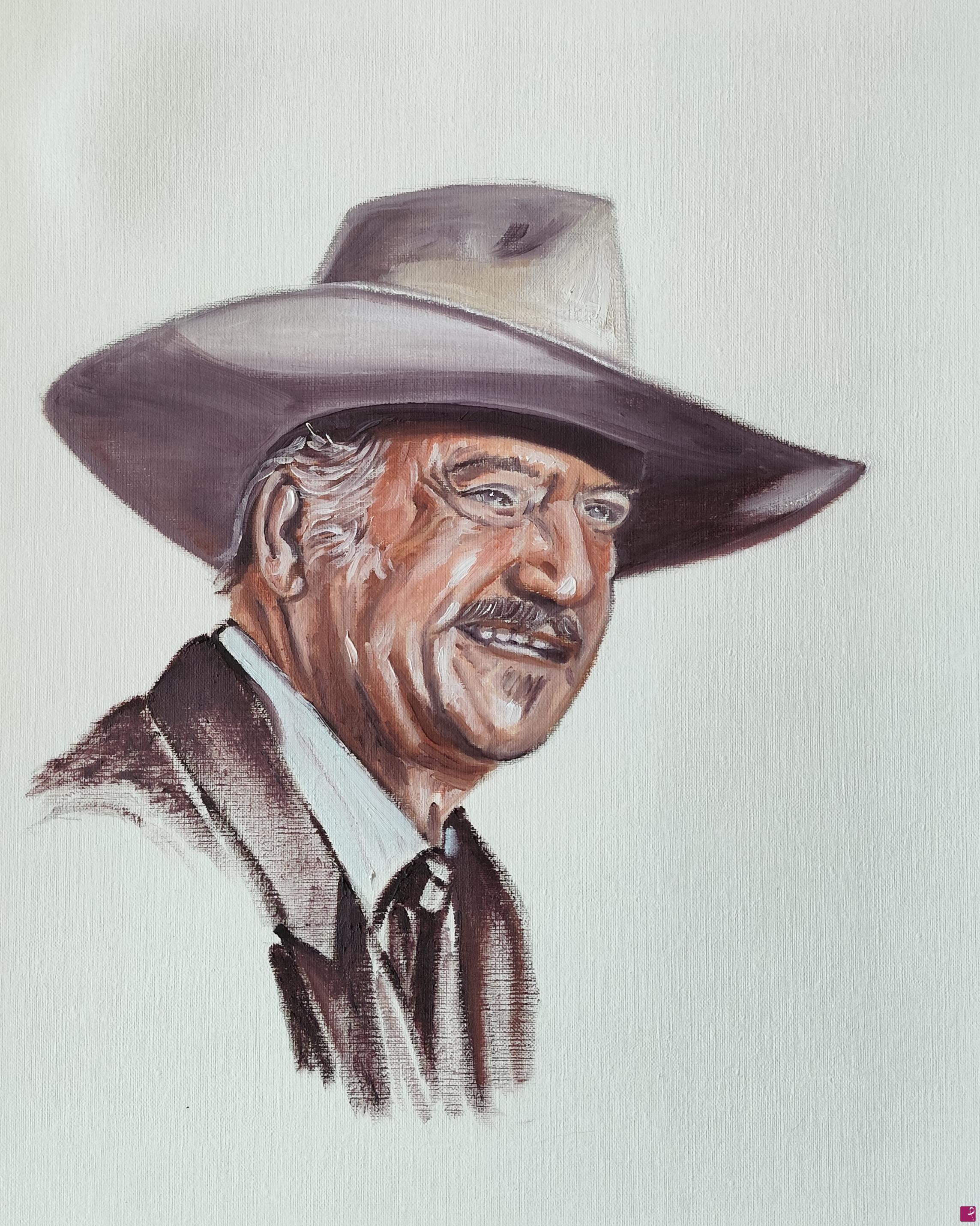 quadri in vendita online - Omaggio a John Wayne "Il pistolero"