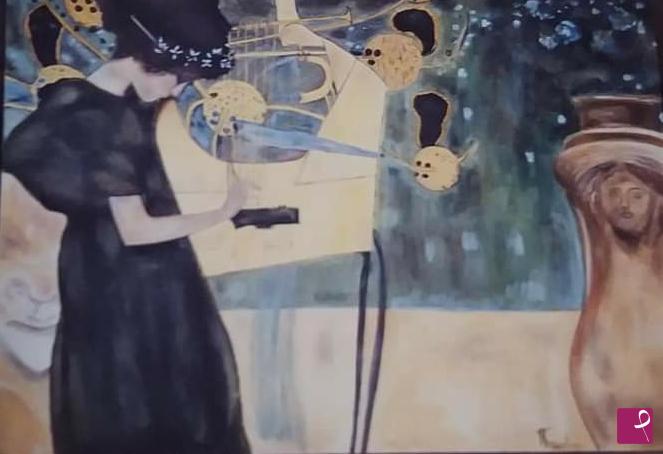 quadri in vendita online - Omaggio a Klimt: La Musica