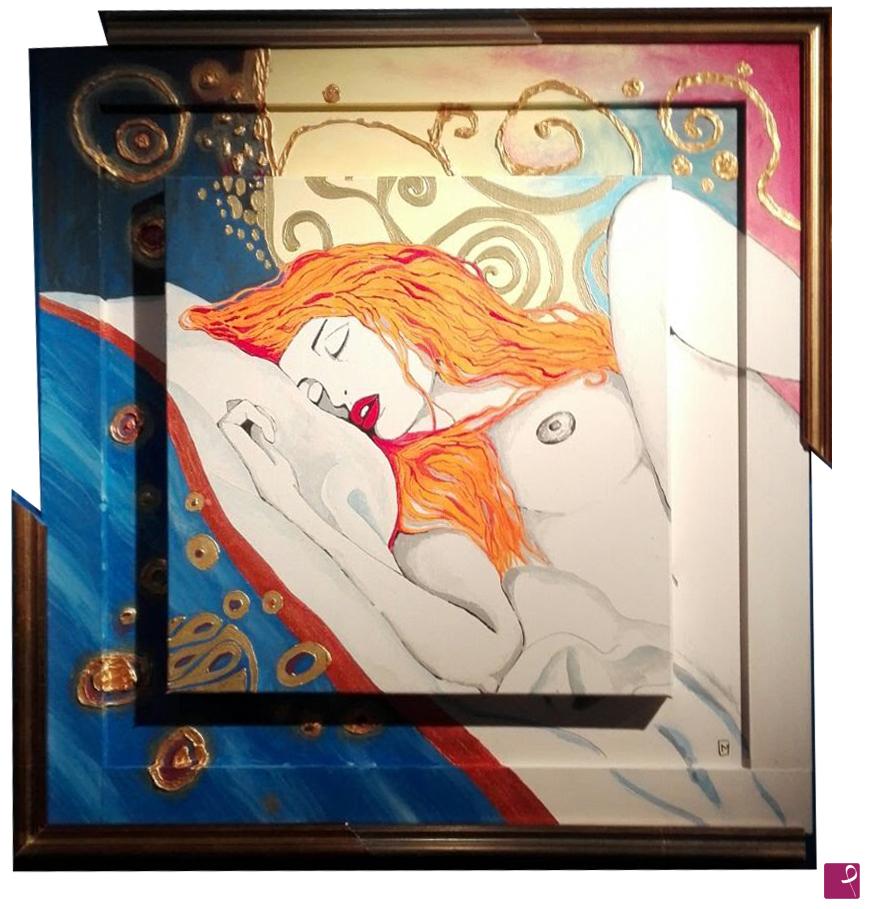quadri in vendita online - Omaggio a Klimt_SENSUALITA'