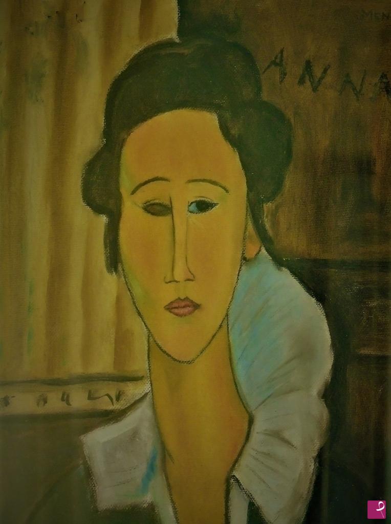 quadri in vendita online - Omaggio a Modigliani - Copia di un ritratto di Anna