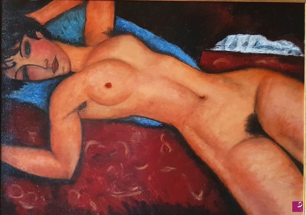 quadri in vendita online - omaggio a Modigliani