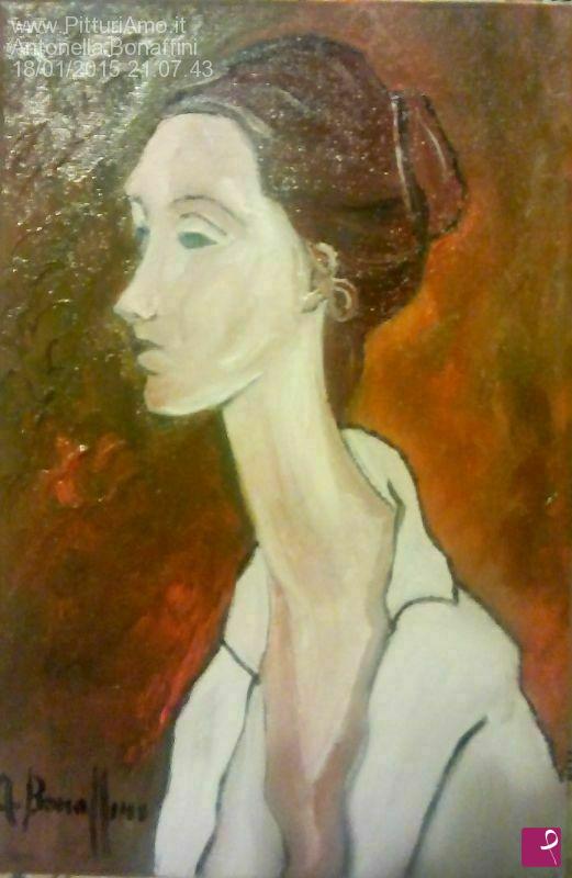 quadri in vendita online - Omaggio a Modigliani