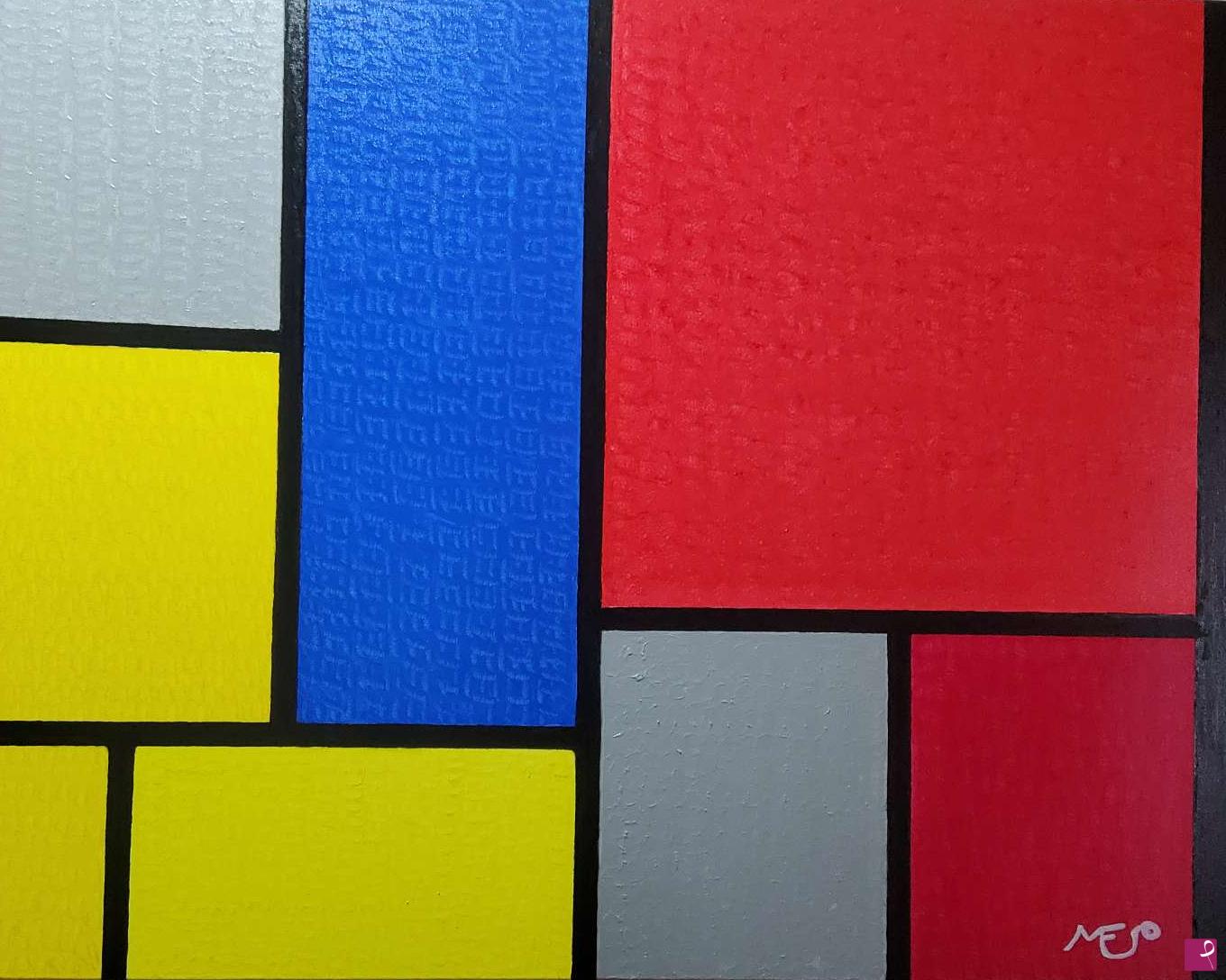 quadri in vendita online - Omaggio a Mondrian