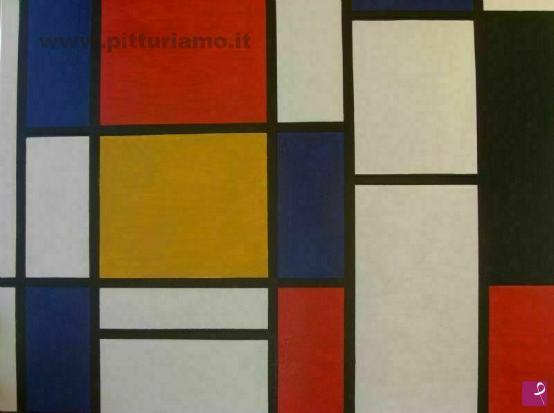 quadri in vendita online - Omaggio a Piet Mondrian