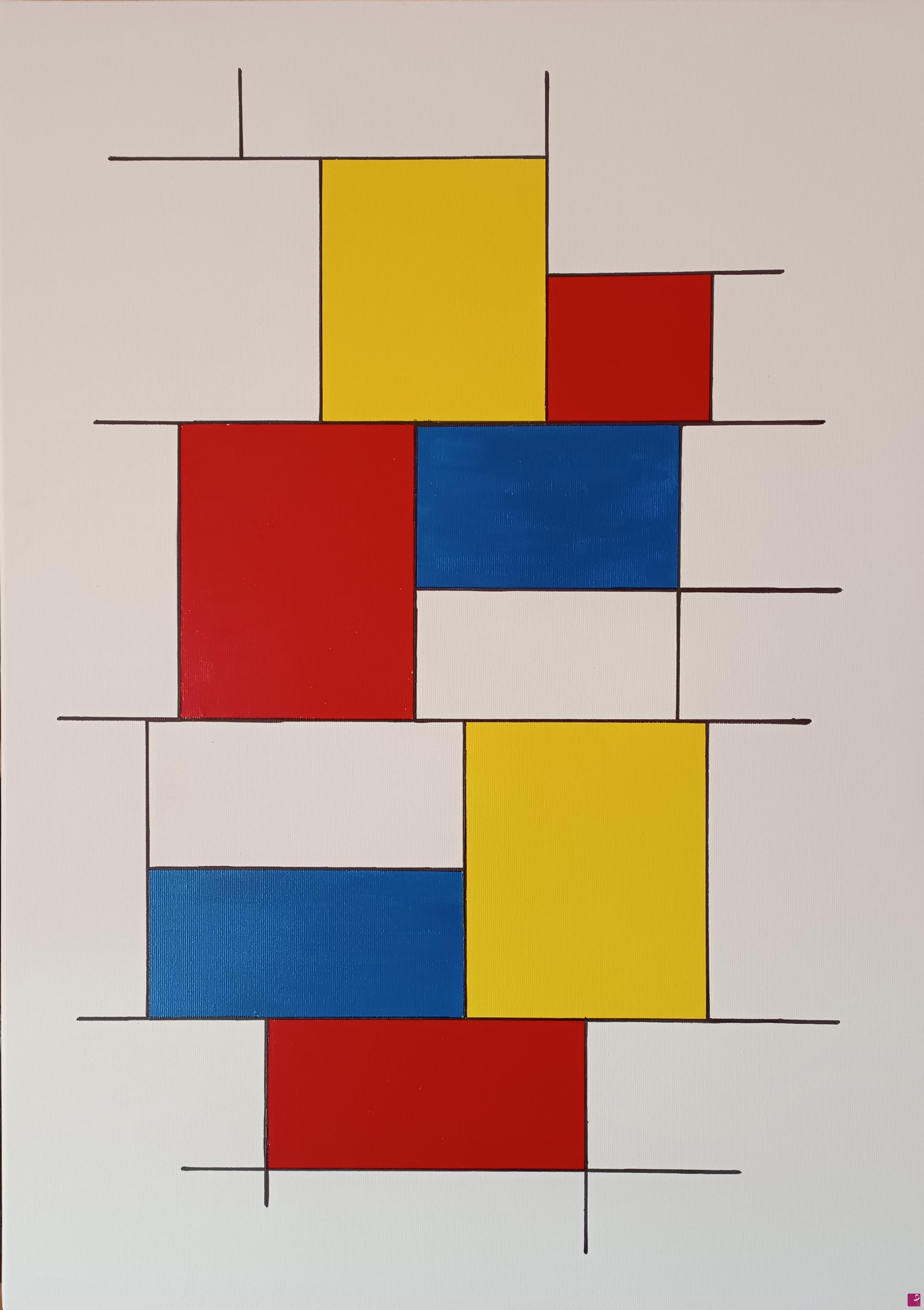 quadri in vendita online - Omaggio a Piet Mondrian