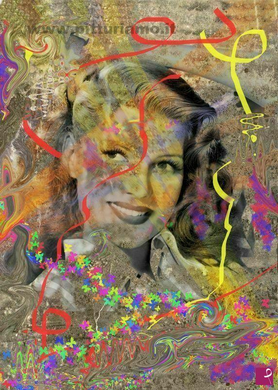 quadri in vendita online - Omaggio a Rita Hayworth - (Gilda) - painting