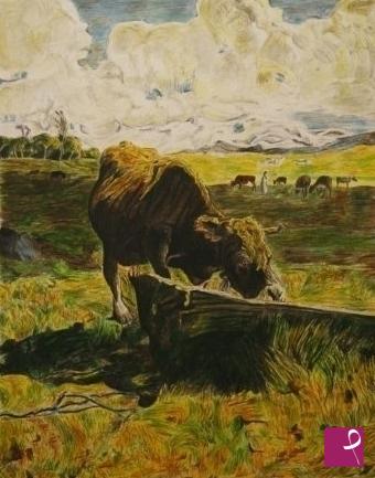 quadri in vendita online - Omaggio a Segantini
