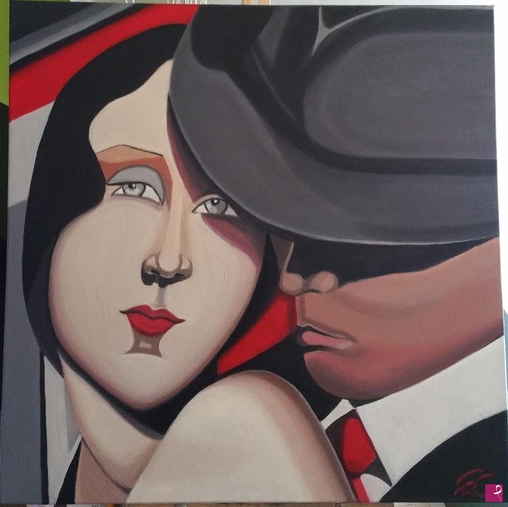 quadri in vendita online - Omaggio a Tamara De Lempicka