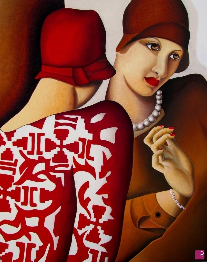 quadri in vendita online - Omaggio a tamara de lempicka