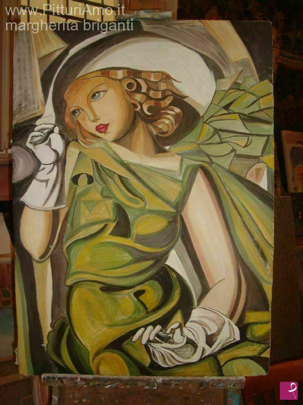 quadri in vendita online - omaggio a Tamara de Lempicka
