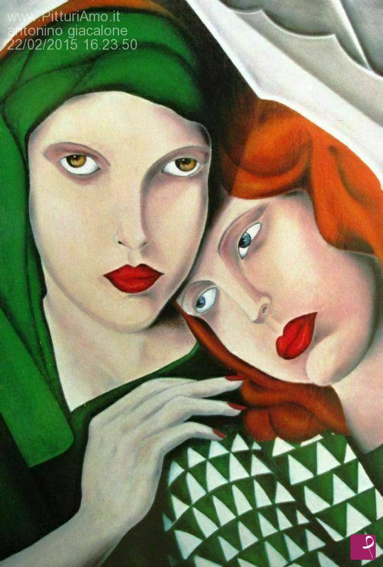 quadri in vendita online - omaggio a tamara de lempicka