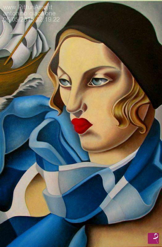 quadri in vendita online - omaggio a tamara de lempicka