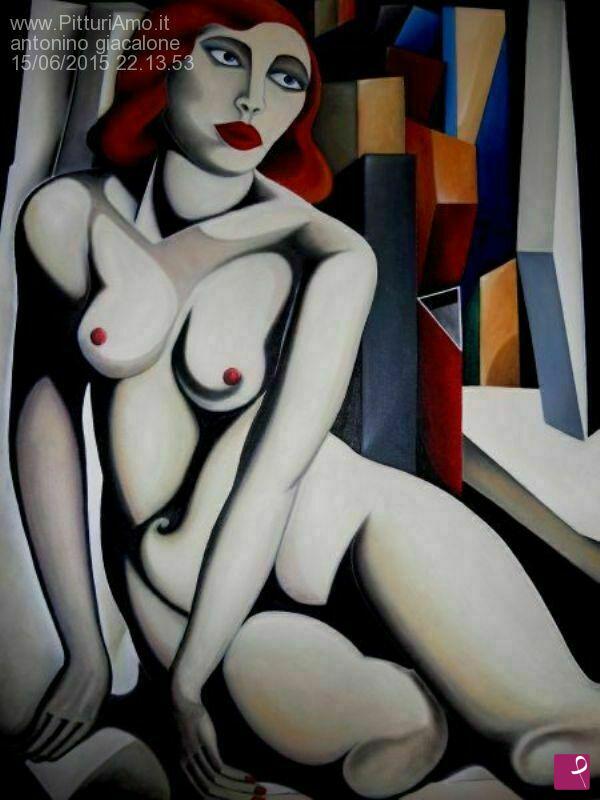 quadri in vendita online - omaggio a tamara de lempicka