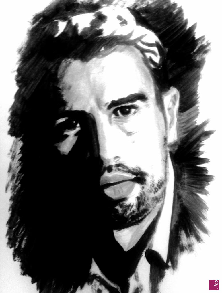 quadri in vendita online - Omaggio a Theo James