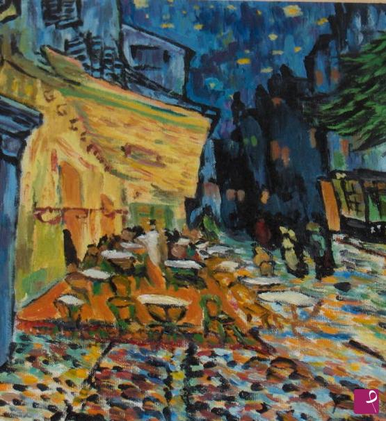 quadri in vendita online - Omaggio a Van Gogh- la terrazza del caffè 