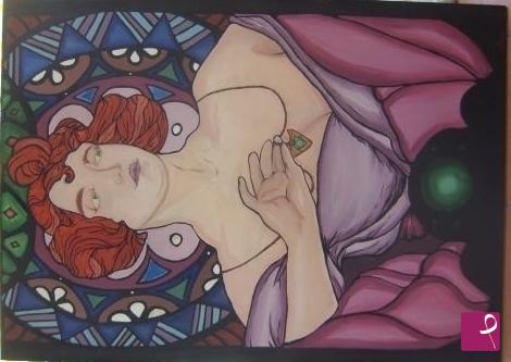 quadri in vendita online - Omaggio ad Alfons Mucha 