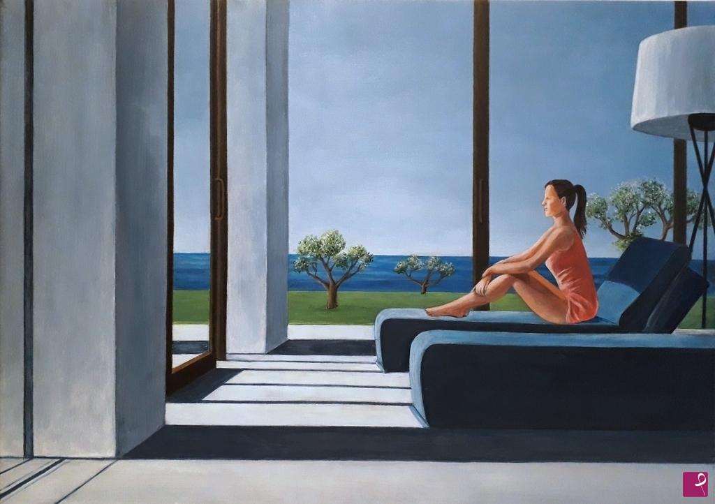 quadri in vendita online - omaggio ad Edward Hopper