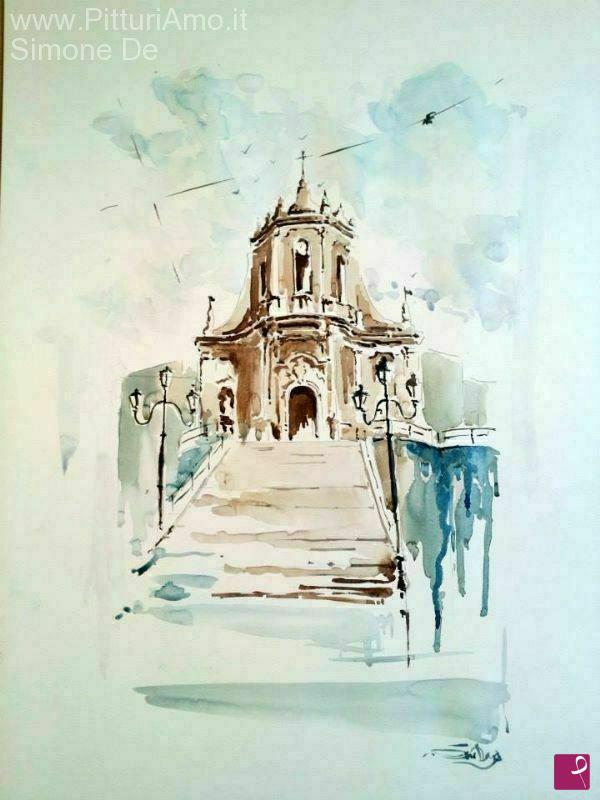 quadri in vendita online - OMAGGIO ALLA CHIESA DI SAN GIUSEPPE