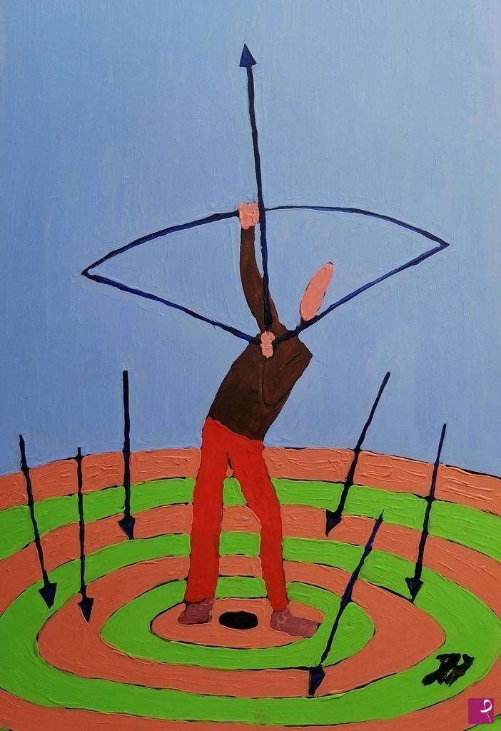 quadri in vendita online - OMAGGIO GARCIN 01 (48 x 33; OLIO SU CARTA)