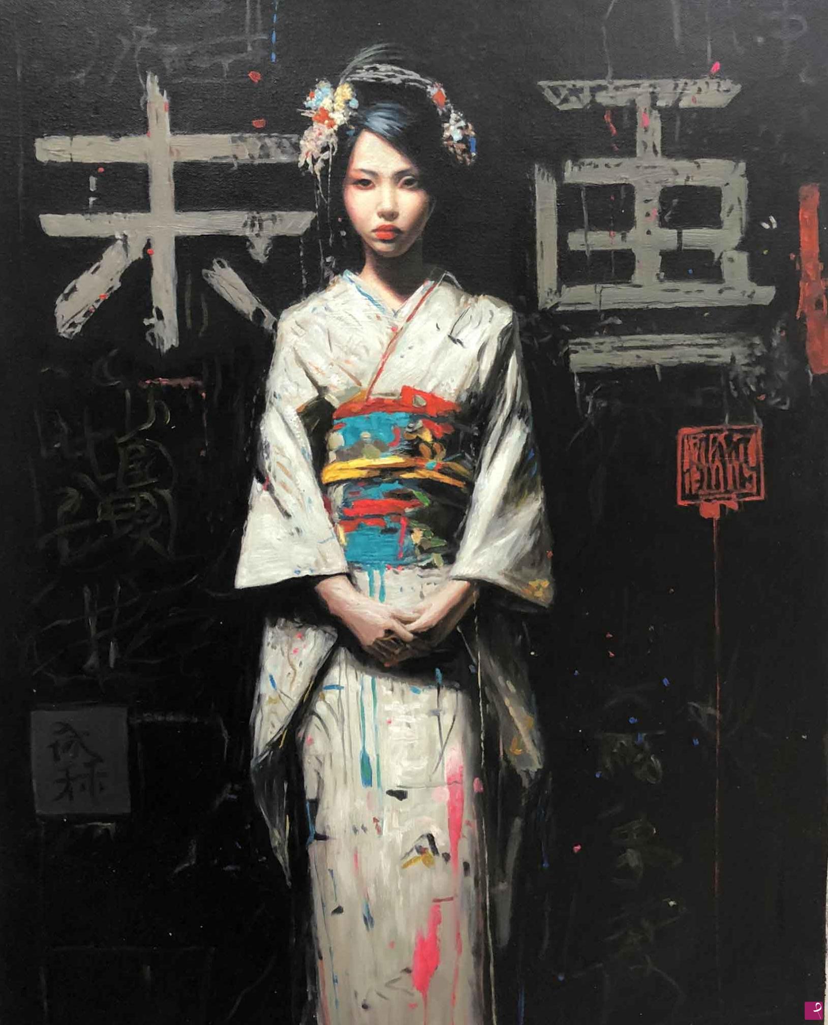 quadri in vendita online - Ombra di geisha 