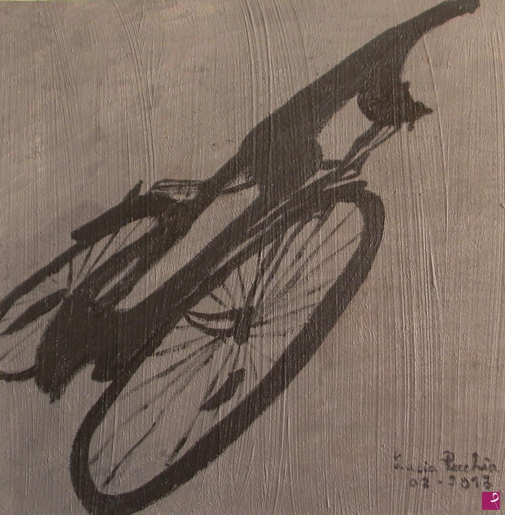 quadri in vendita online - OMBRA IN BICICLETTA