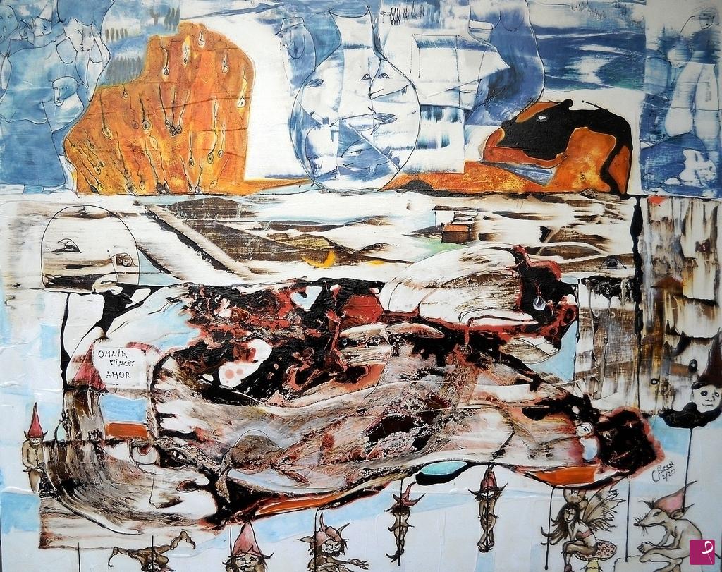 quadri in vendita online - Omnia vincit amor 100x70x4 cm