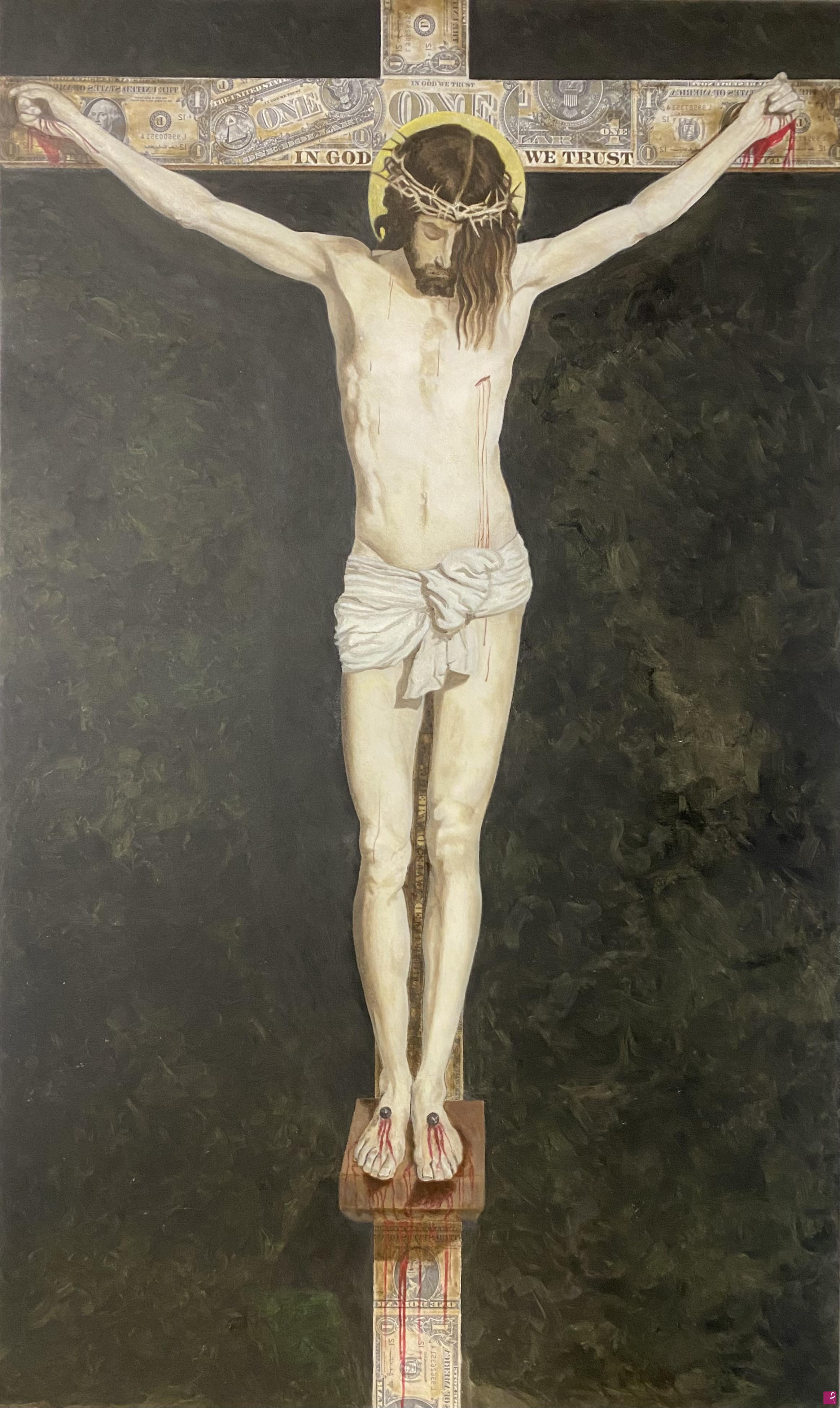 quadri in vendita online - ONE - In God We Trust