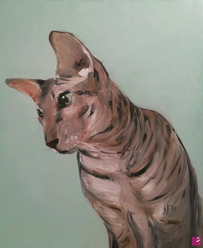 quadri in vendita online - One night sketch - Sphinx cat