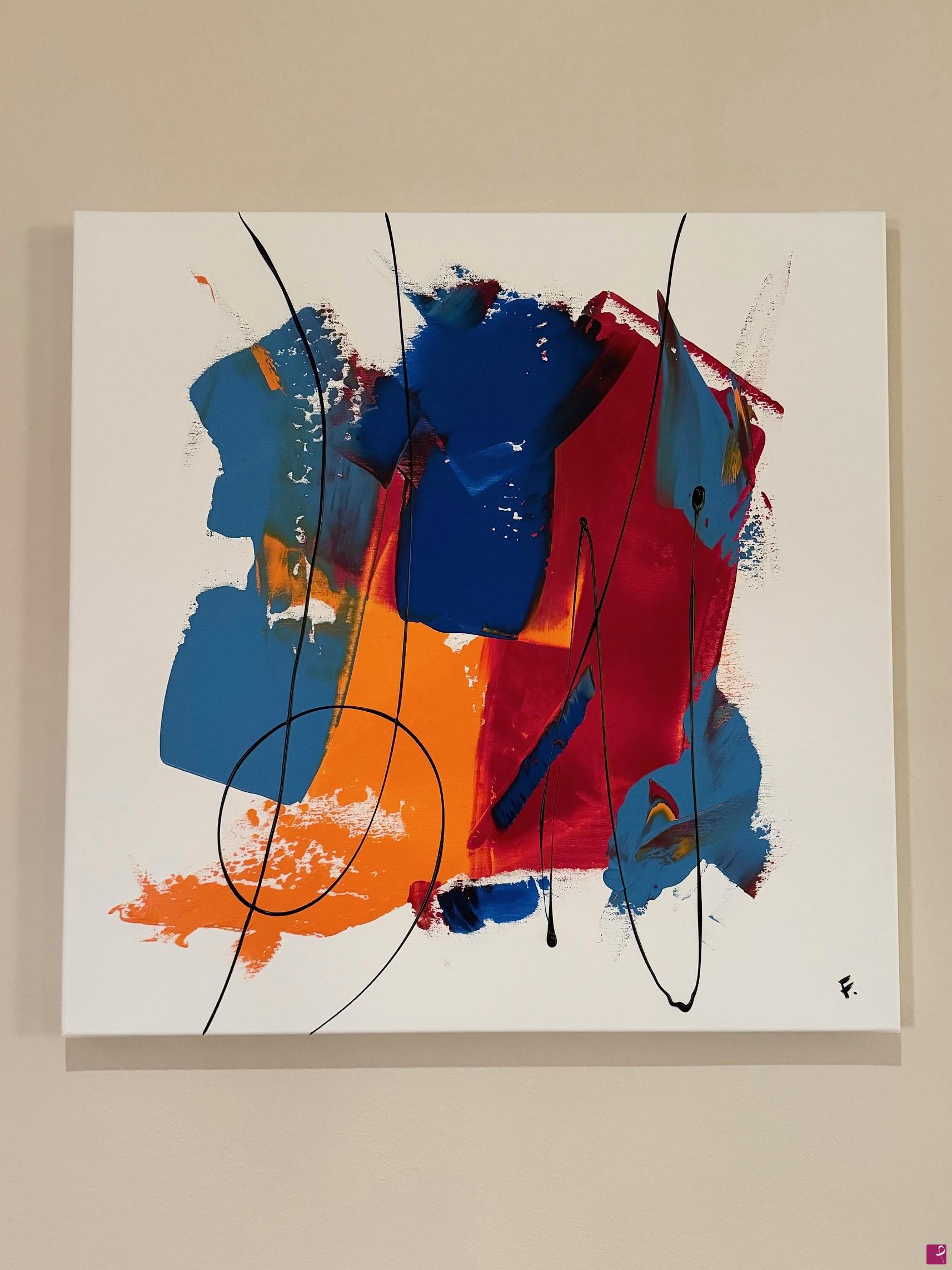 quadri in vendita online - Orange and Red Caos