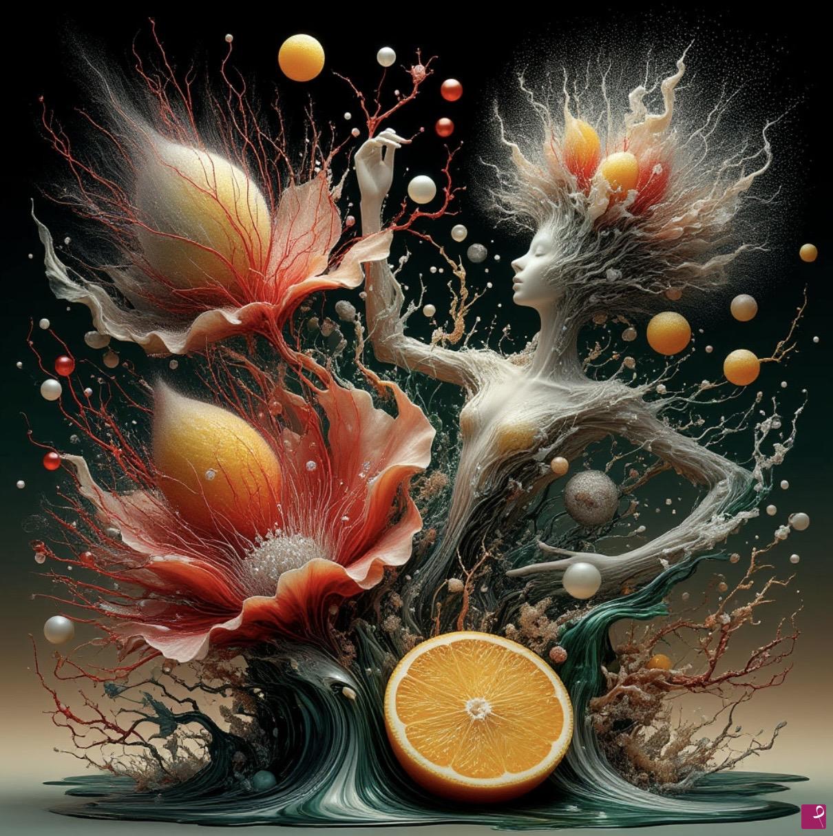quadri in vendita online - Orange bush