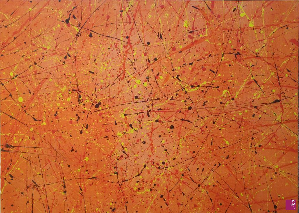quadri in vendita online - Orange ,desert island