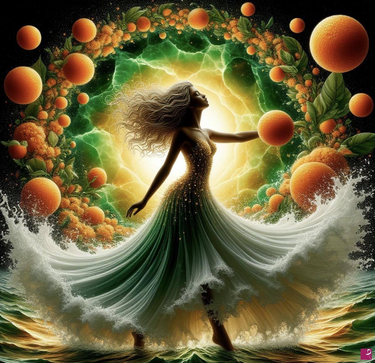 quadri in vendita online - Orange girl