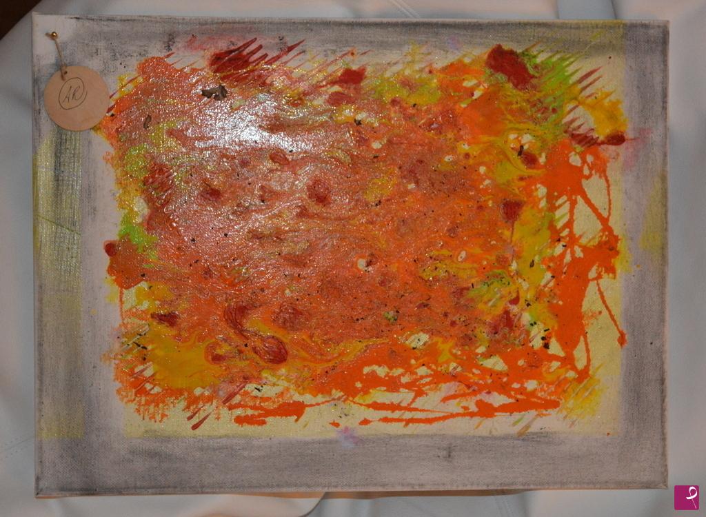quadri in vendita online - orange in black 2