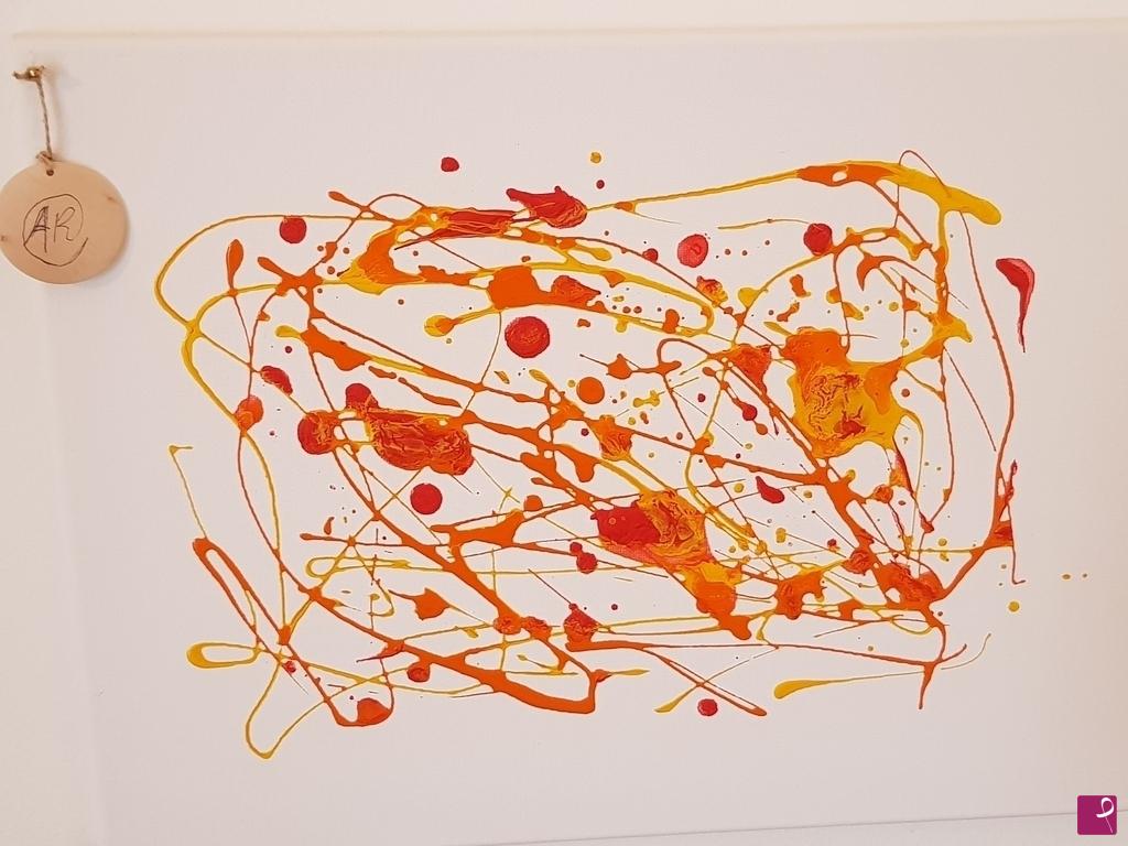 quadri in vendita online - Orange in white