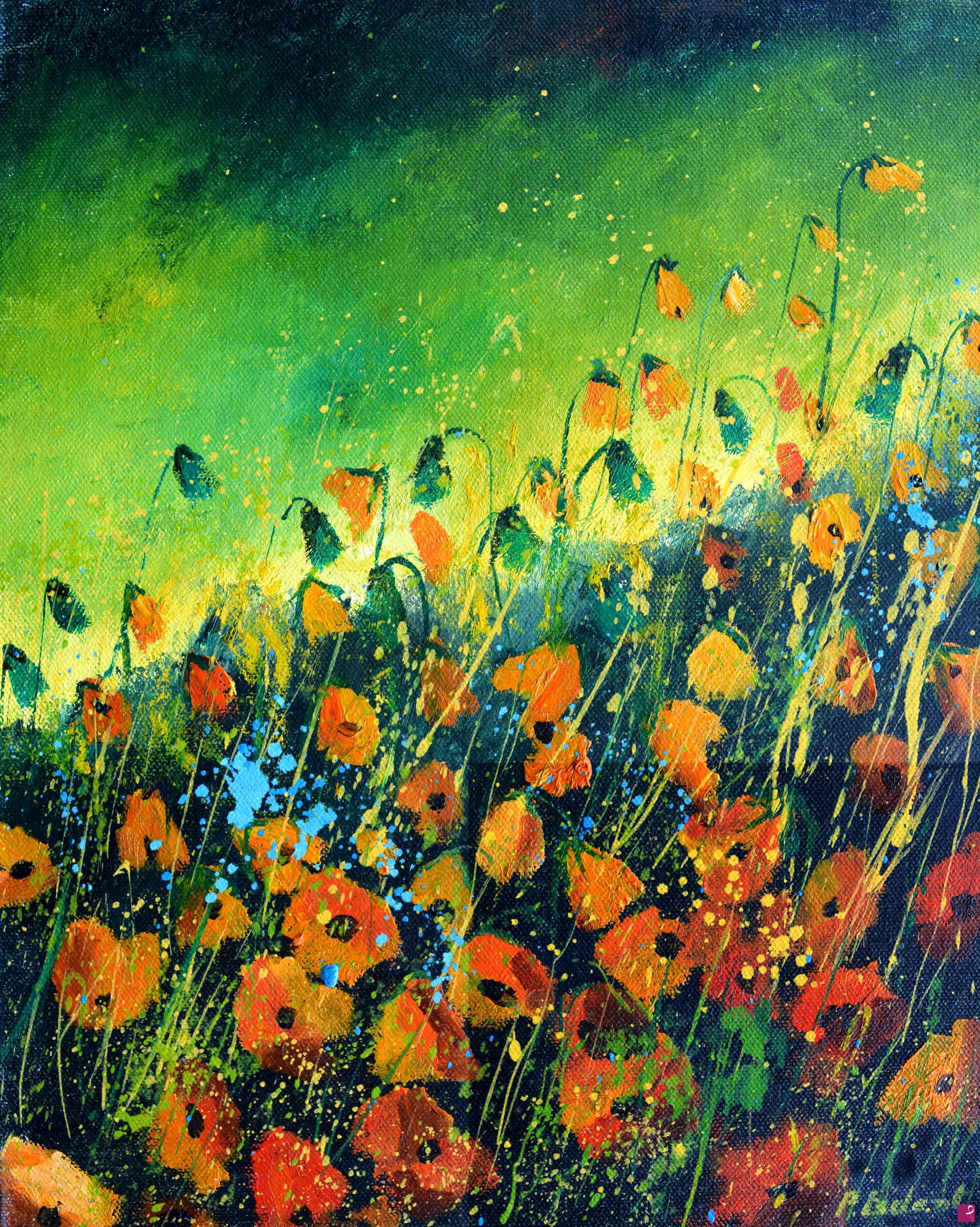 quadri in vendita online - Orange poppies