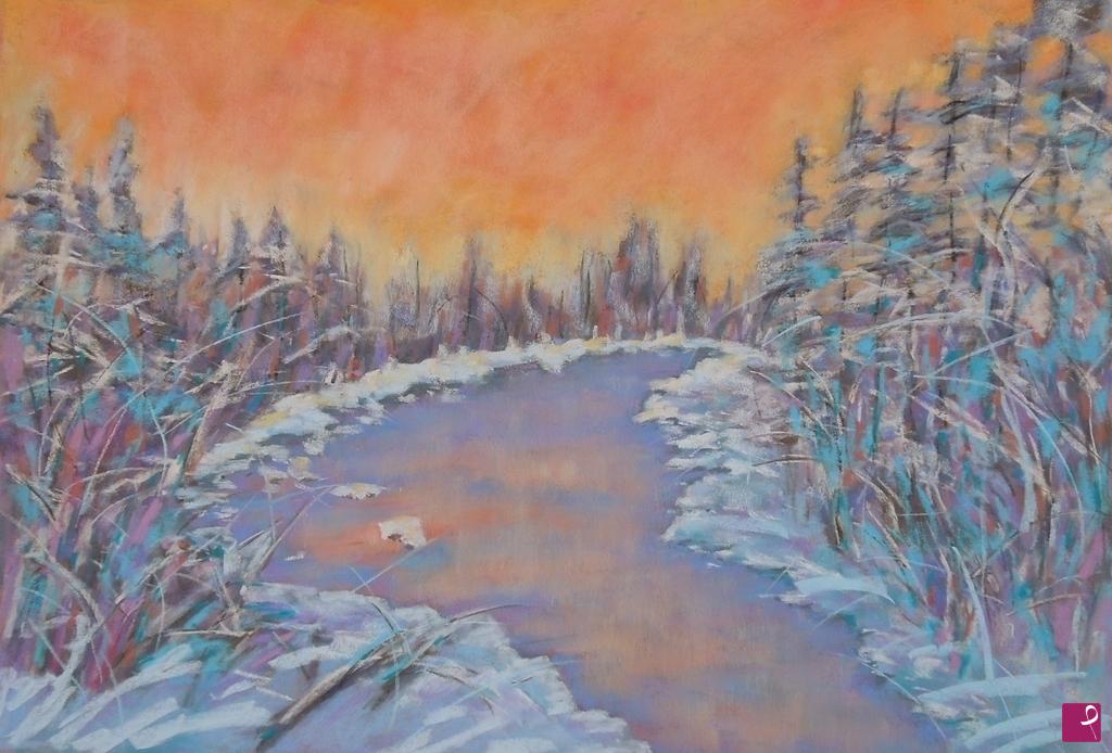 quadri in vendita online - Orange sky - 80