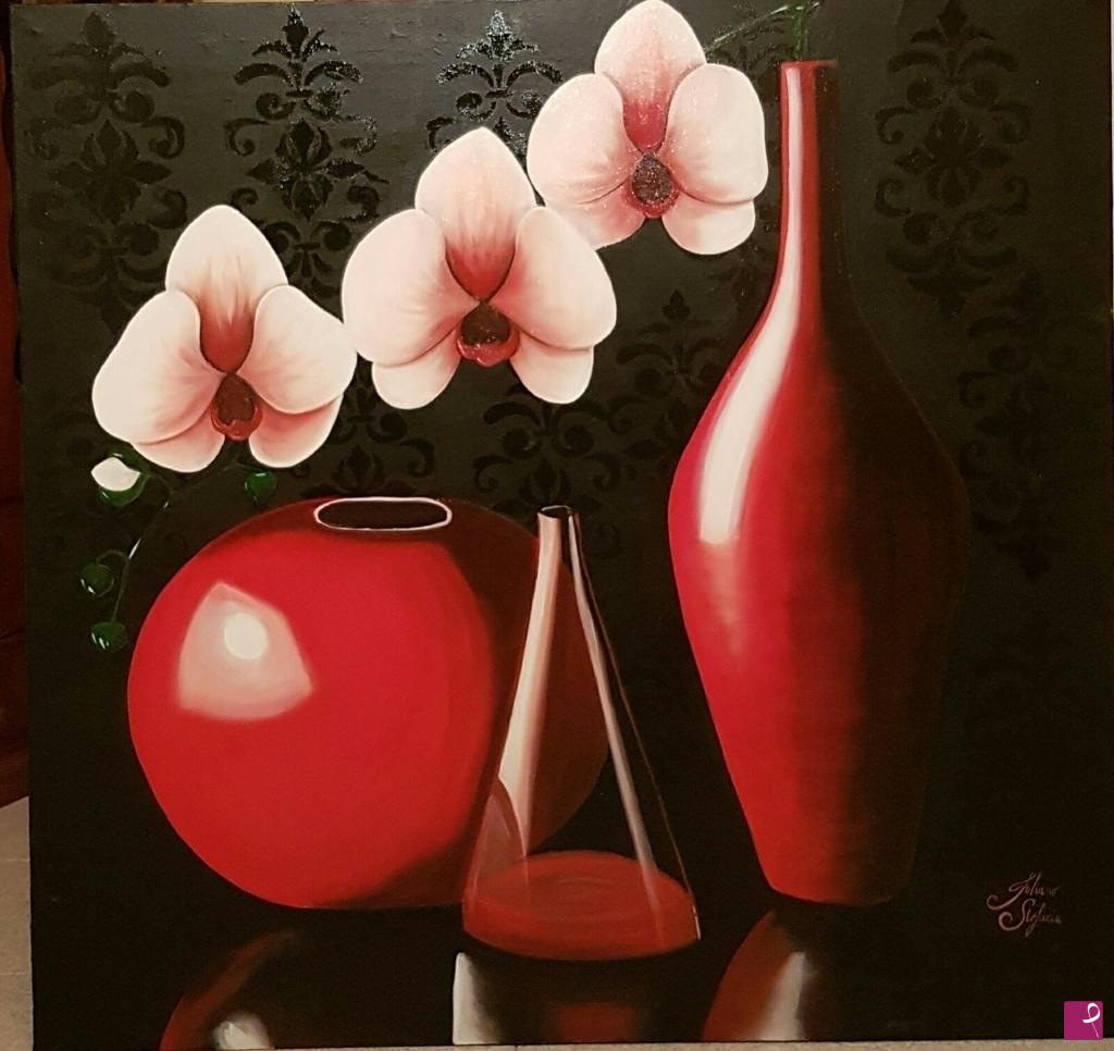 quadri in vendita online - Orchidee red