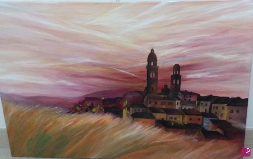 quadri in vendita online - Orciano al tramonto