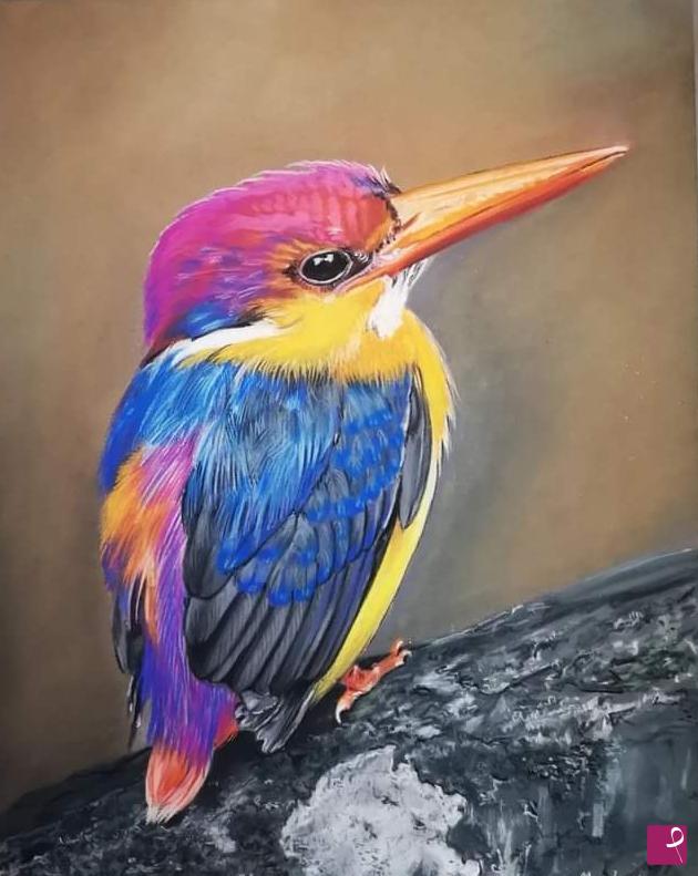 quadri in vendita online - ORIENTAL DWARF KINGFISHER. 