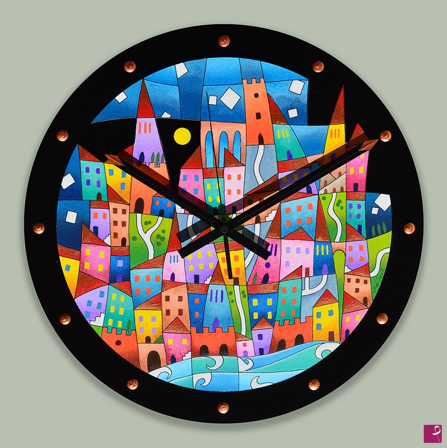 quadri in vendita online - OROLOGIO A PARETE SAGOMATO